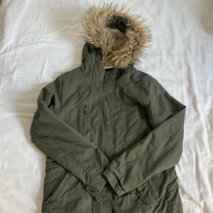 ACTIVE USA | Khaki Fur Hoodie Coat